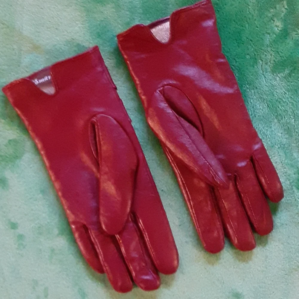 Burgundy Leather Gloves